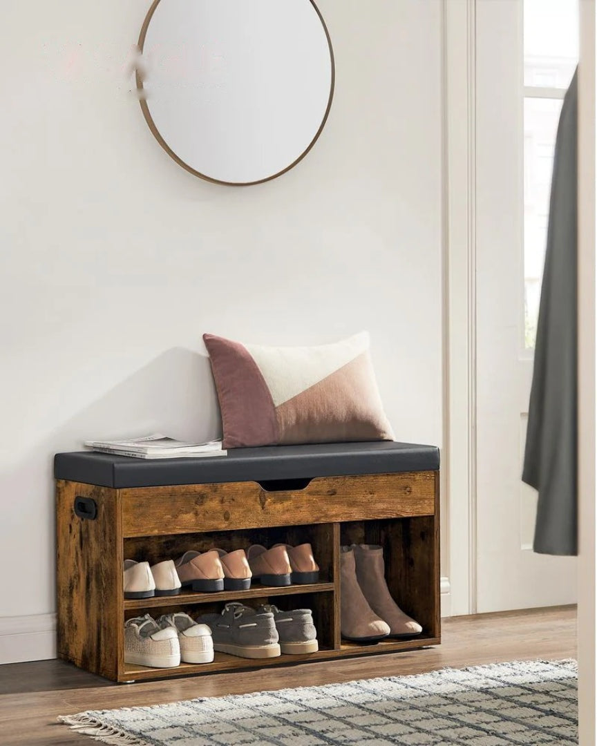 Shoe Storage Bench With Cushion – product view 7 | Ridgefield Furniture