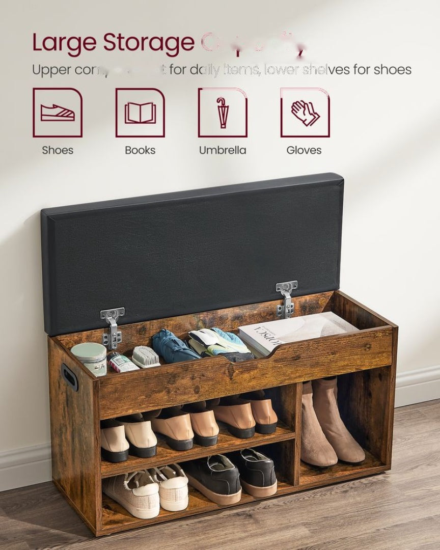 Shoe Storage Bench With Cushion – product view 9 | Ridgefield Furniture