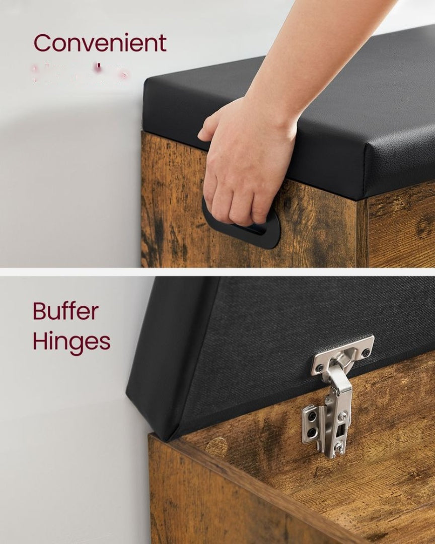 Shoe Storage Bench With Cushion – product view 13 | Ridgefield Furniture