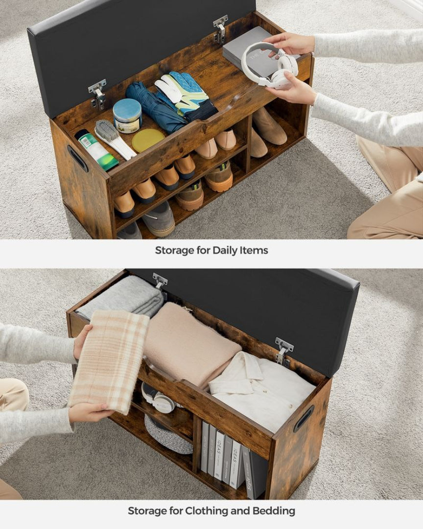 Shoe Storage Bench With Cushion – product view 14 | Ridgefield Furniture