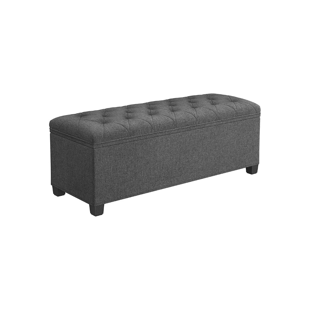 43.3 Inch Storage Ottoman Bench With Legs & Flip Lid Upholstered – product view 1 | Ridgefield Furniture