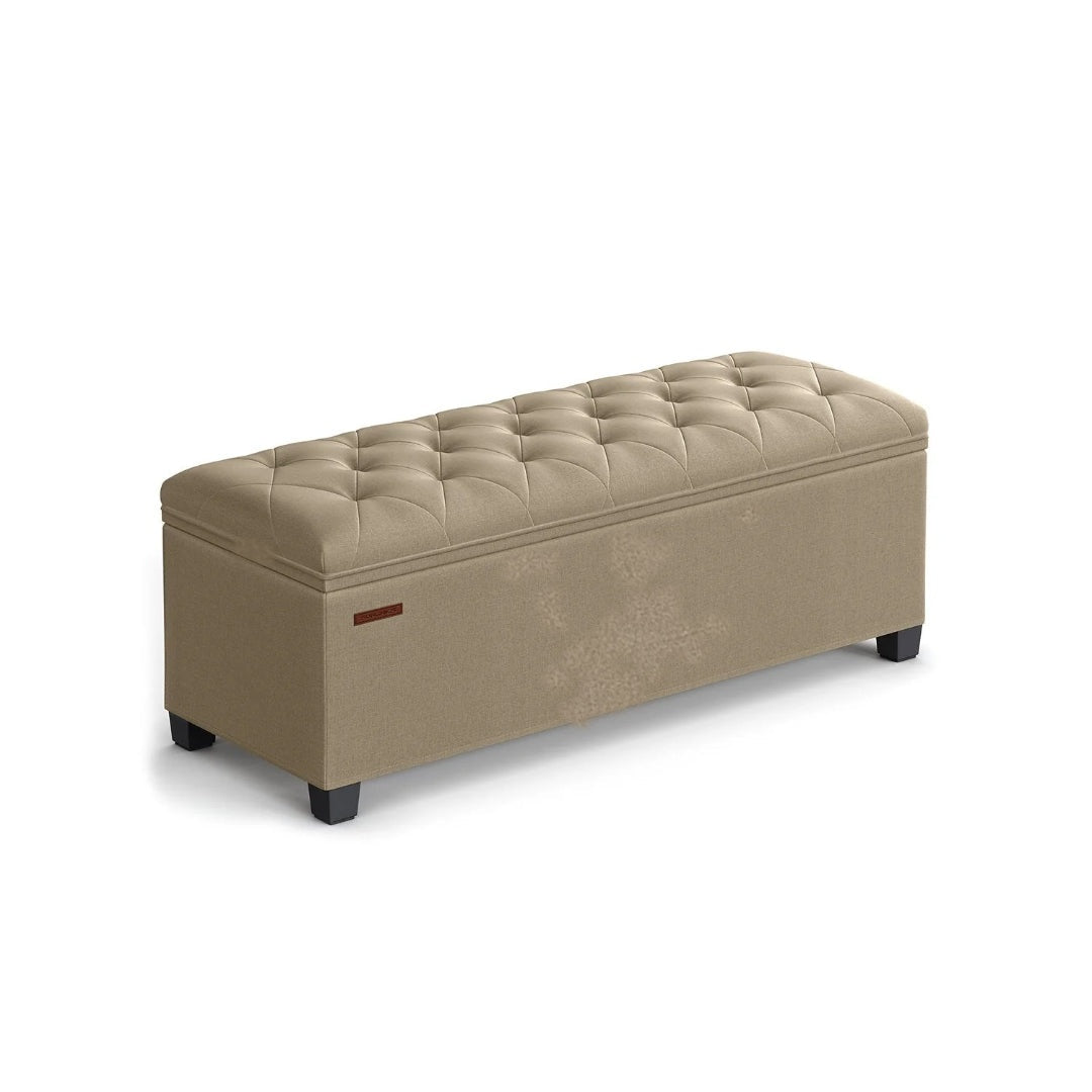 43.3 Inch Storage Ottoman Bench With Legs & Flip Lid Upholstered – product view 4 | Ridgefield Furniture