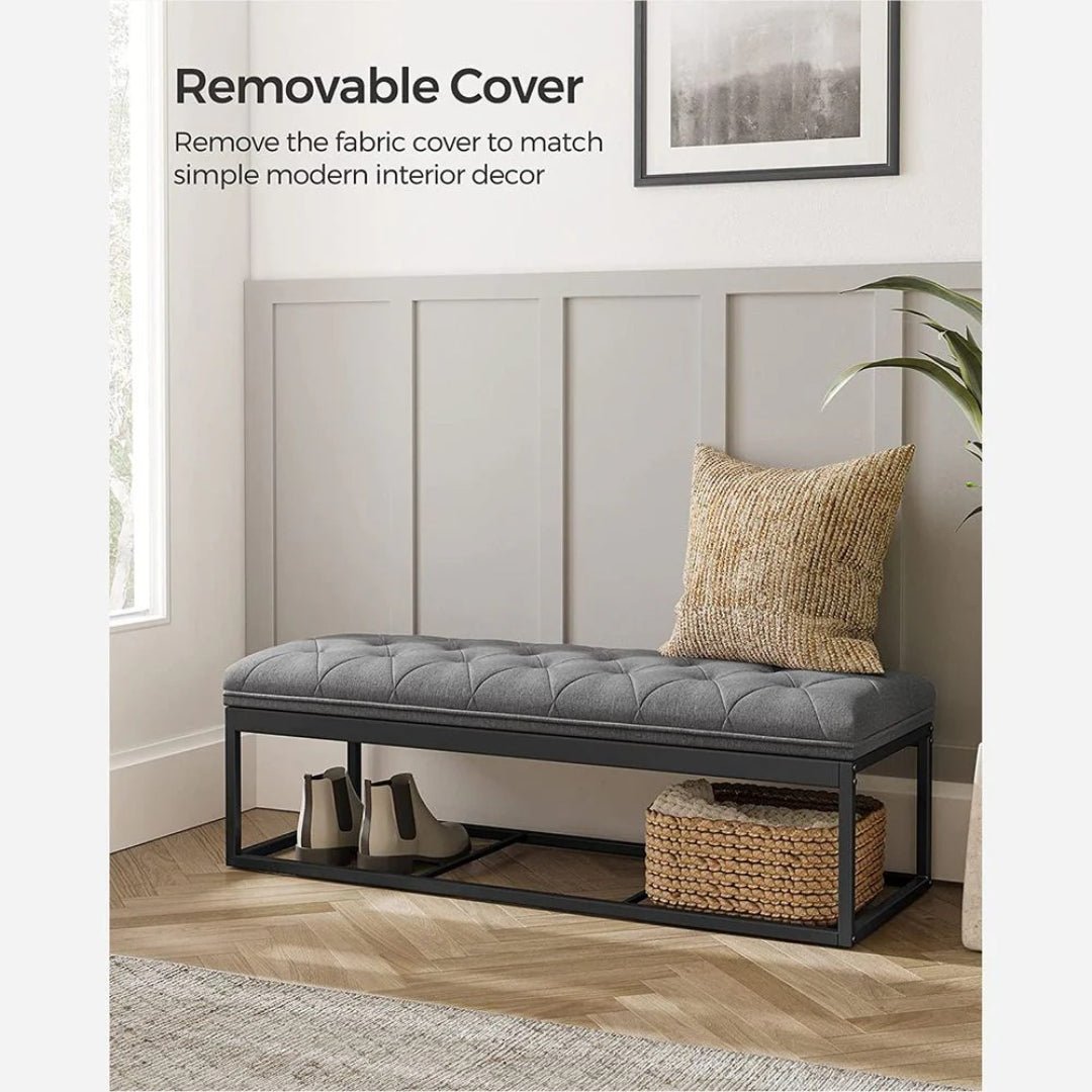 43.3 Inch Storage Ottoman Bench With Legs & Flip Lid Upholstered – product view 13 | Ridgefield Furniture