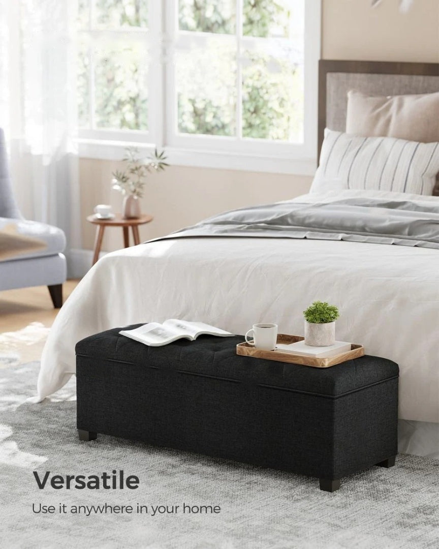 43.3 Inch Storage Ottoman Bench With Legs & Flip Lid Upholstered – product view 15 | Ridgefield Furniture
