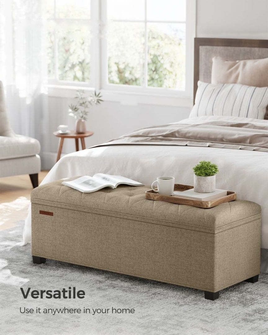 43.3 Inch Storage Ottoman Bench With Legs & Flip Lid Upholstered – product view 16 | Ridgefield Furniture