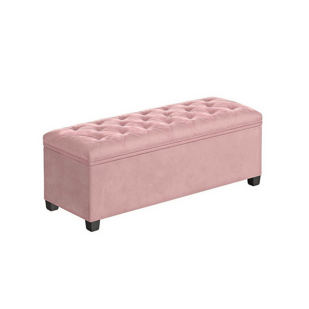 43 Inch Storage Ottoman Bench With Legs & Flip Lid Upholstered – product view 5 | Ridgefield Furniture