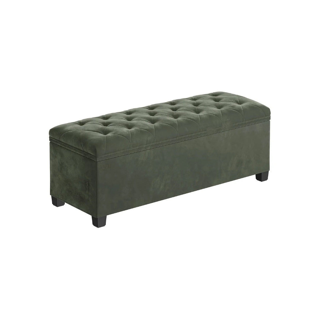 43 Inch Storage Ottoman Bench With Legs & Flip Lid Upholstered – product view 7 | Ridgefield Furniture