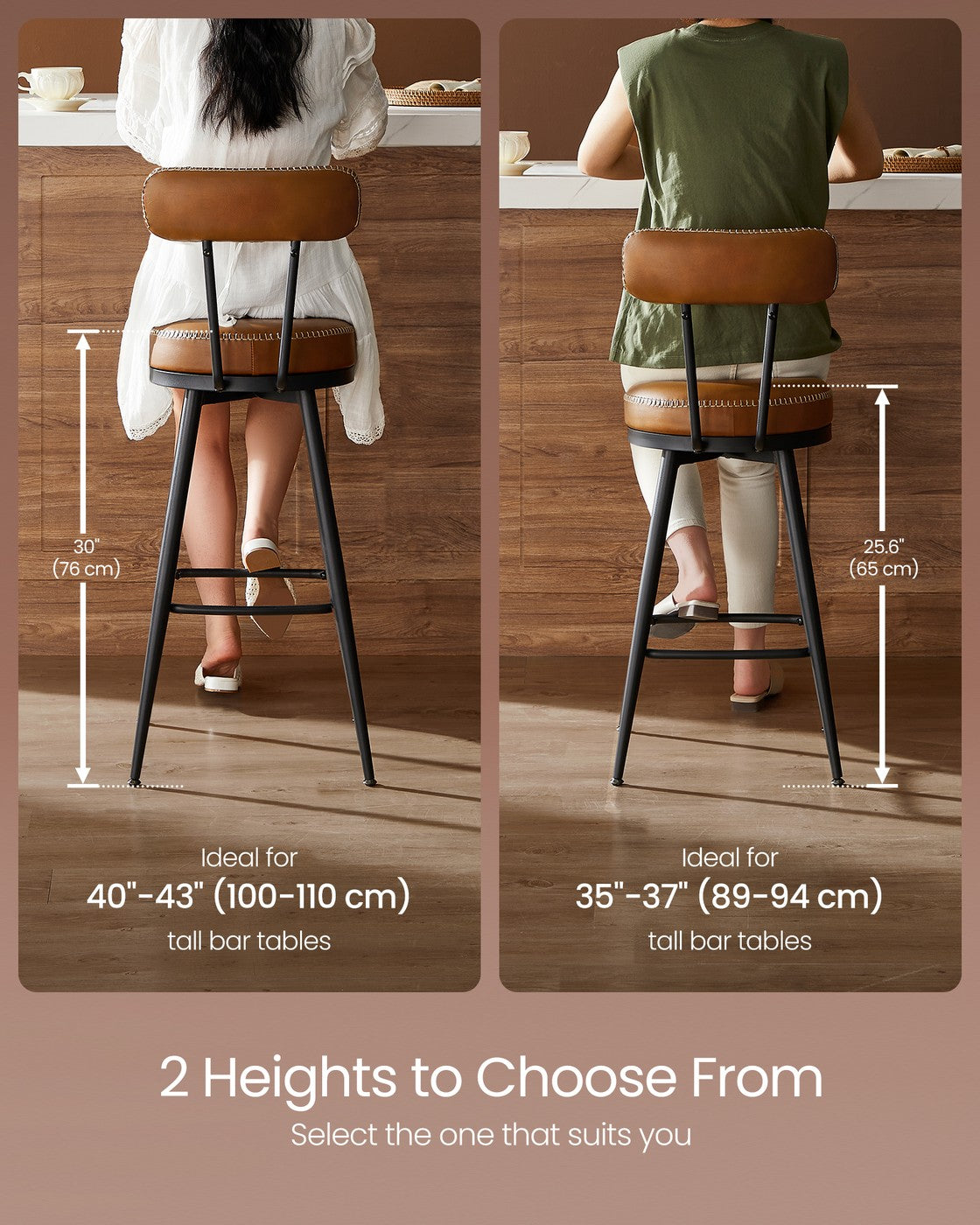 Swivel Bar Stools With Backs - product photo 09