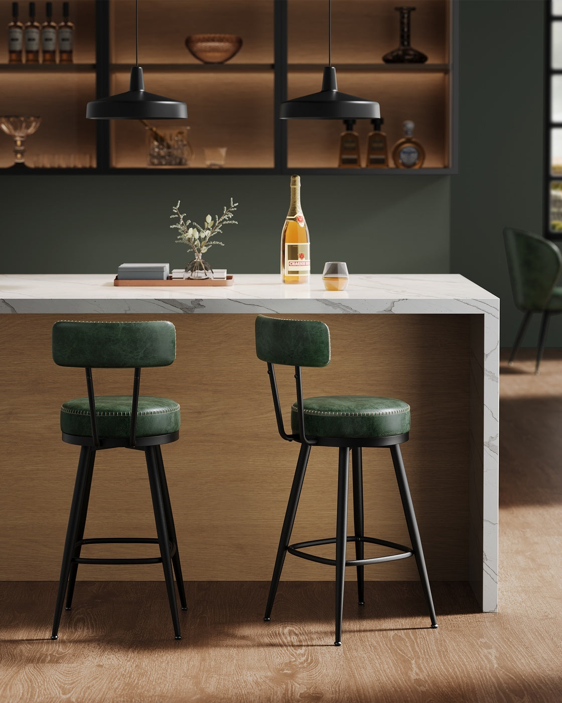 Swivel Bar Stools With Backs - product photo 12