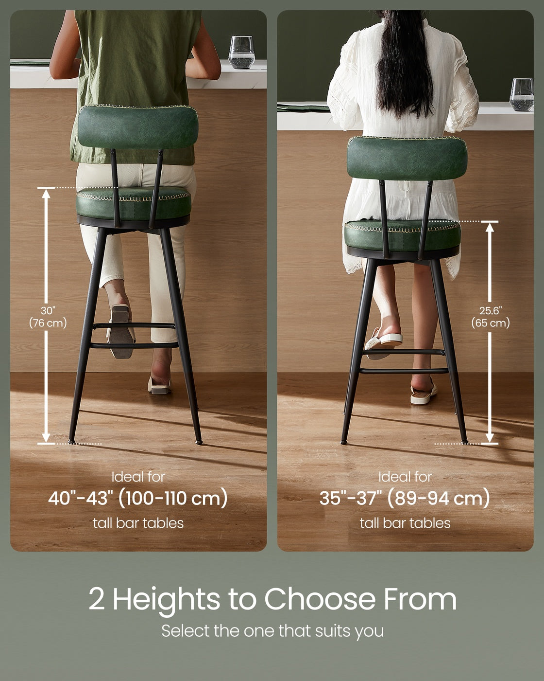 Swivel Bar Stools With Backs - product photo 18