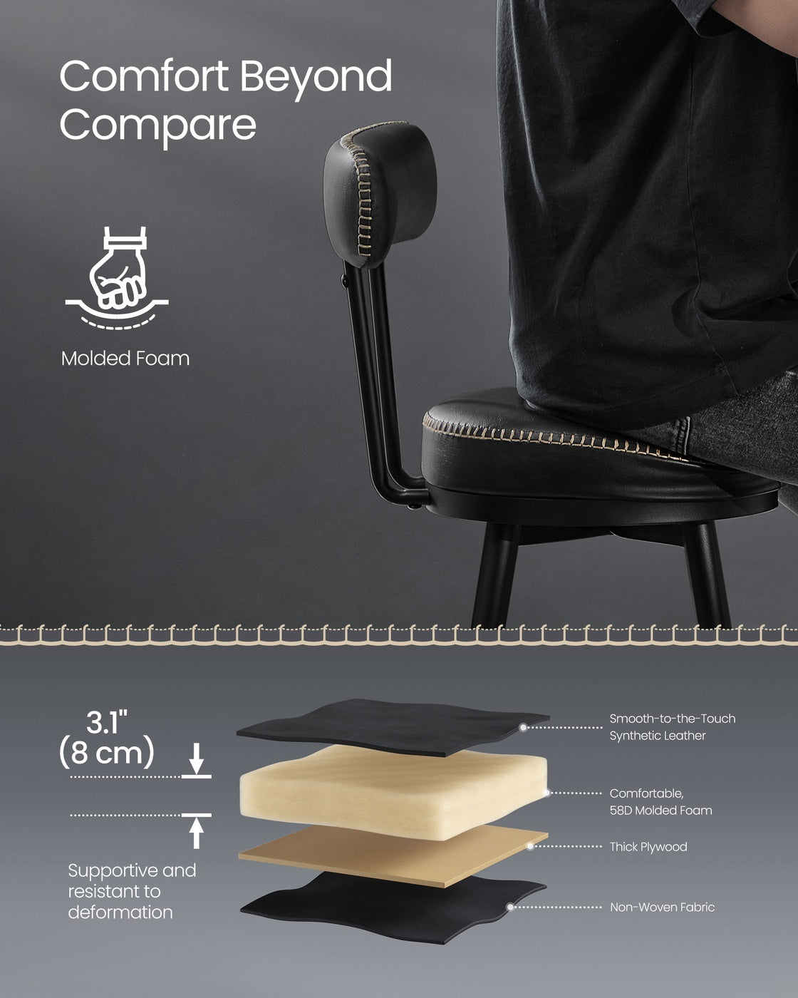Swivel Bar Stools With Backs - product photo 24