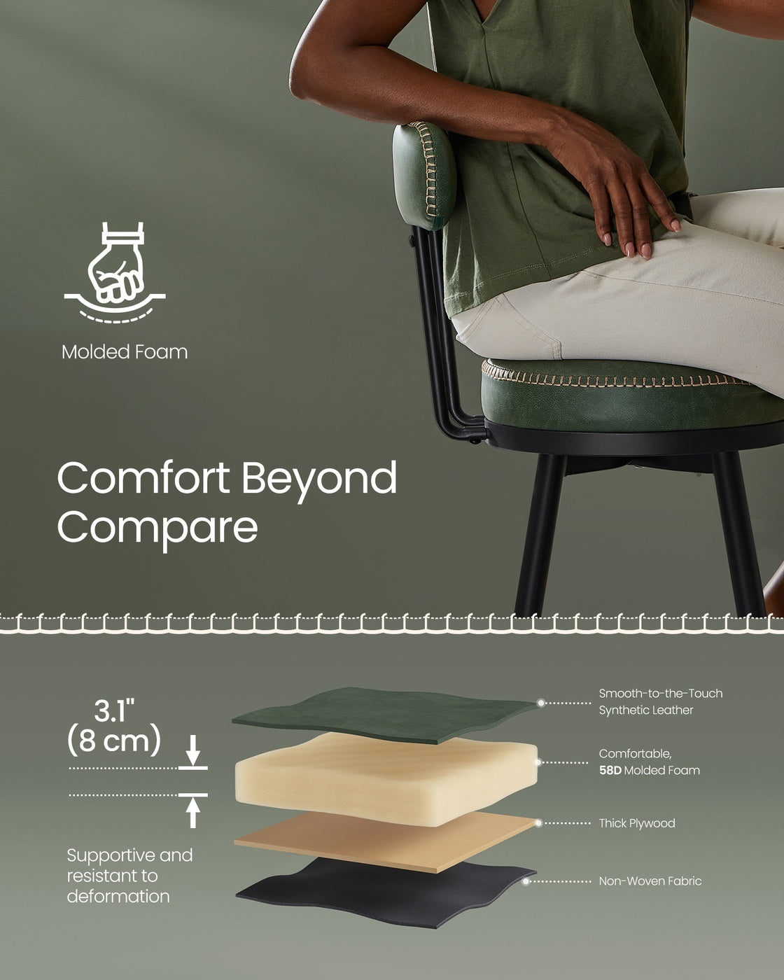 Swivel Bar Stools With Backs - product photo 33