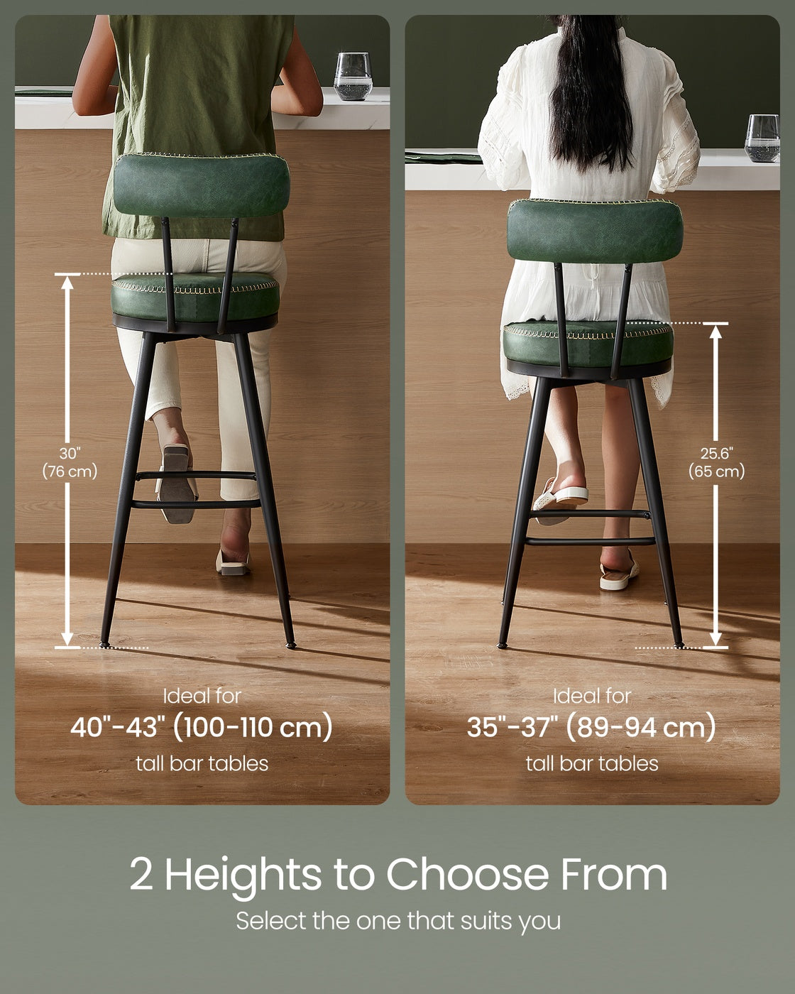 Swivel Bar Stools With Backs - product photo 36