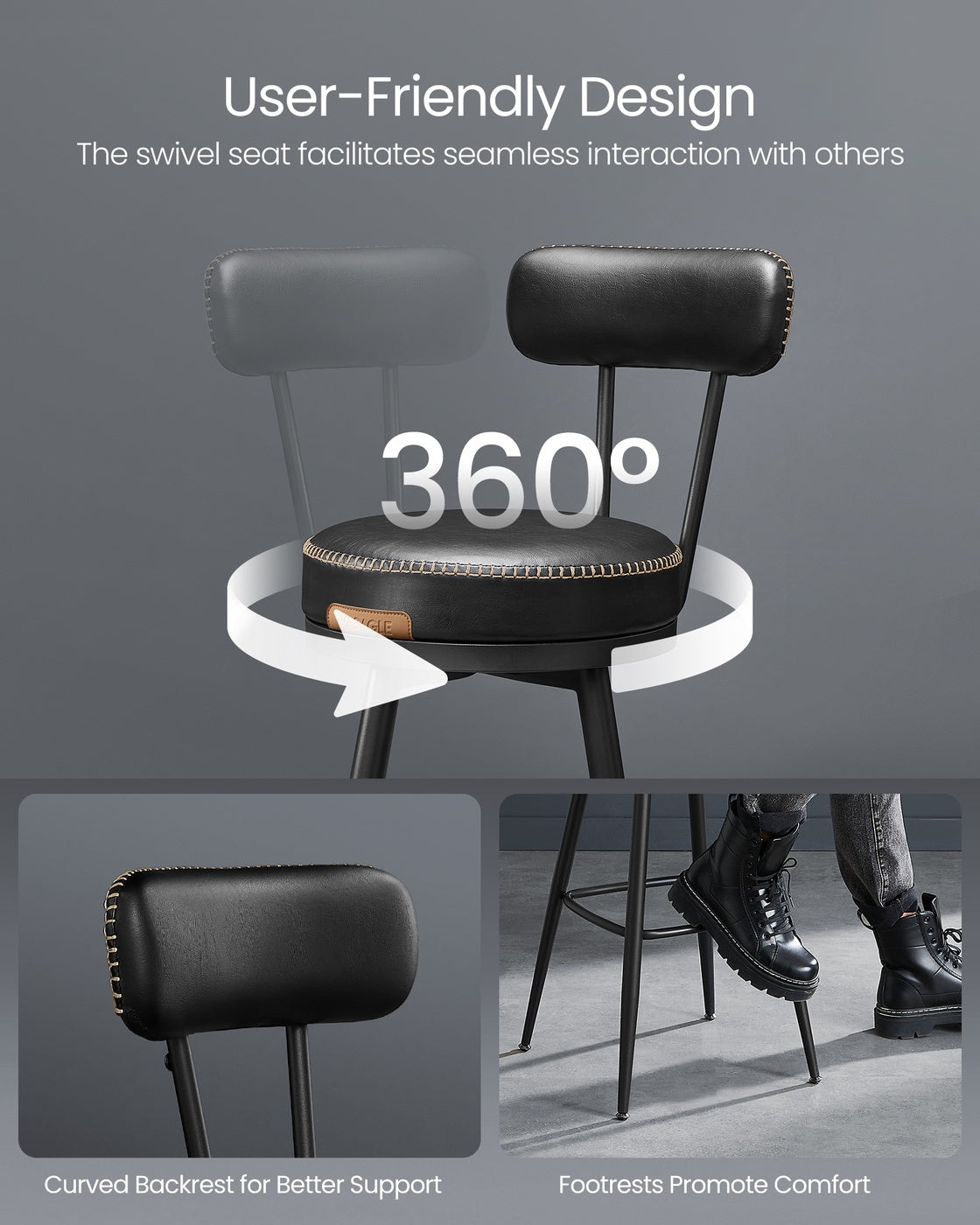 Swivel Bar Stools With Backs - product photo 43