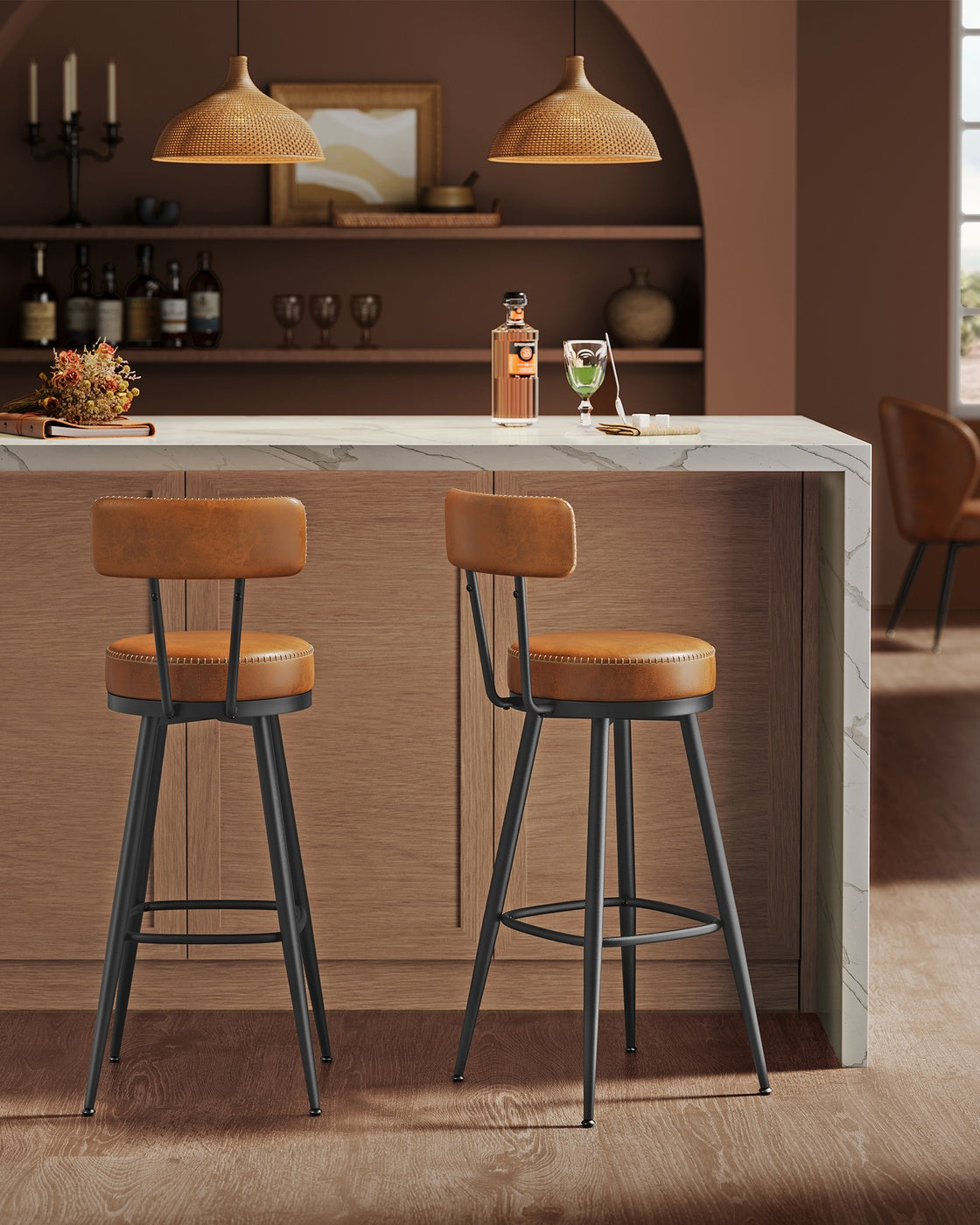 Swivel Bar Stools With Backs - product photo 48