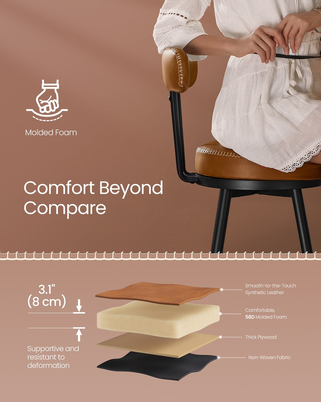 Swivel Bar Stools With Backs - product photo 51