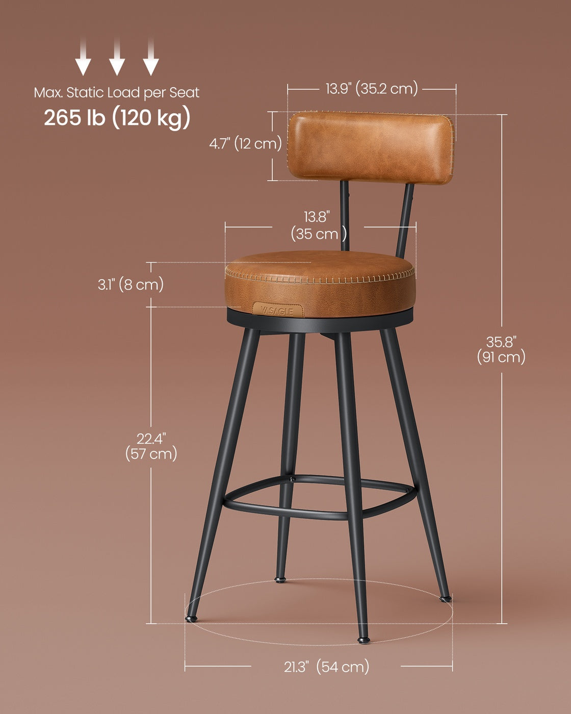 Swivel Bar Stools With Backs - product photo 62
