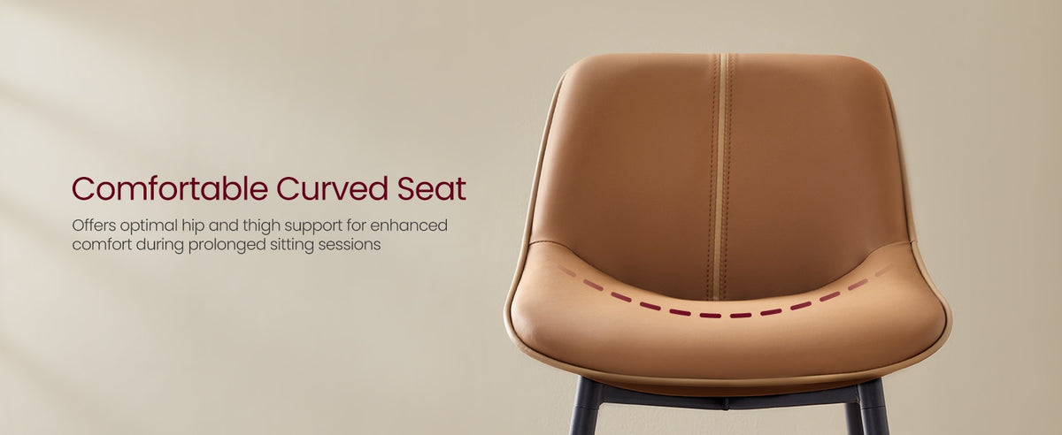Synthetic Leather Bar Stools With Back, 24.4 Or 28.7 Inch Seat Height - product photo 150