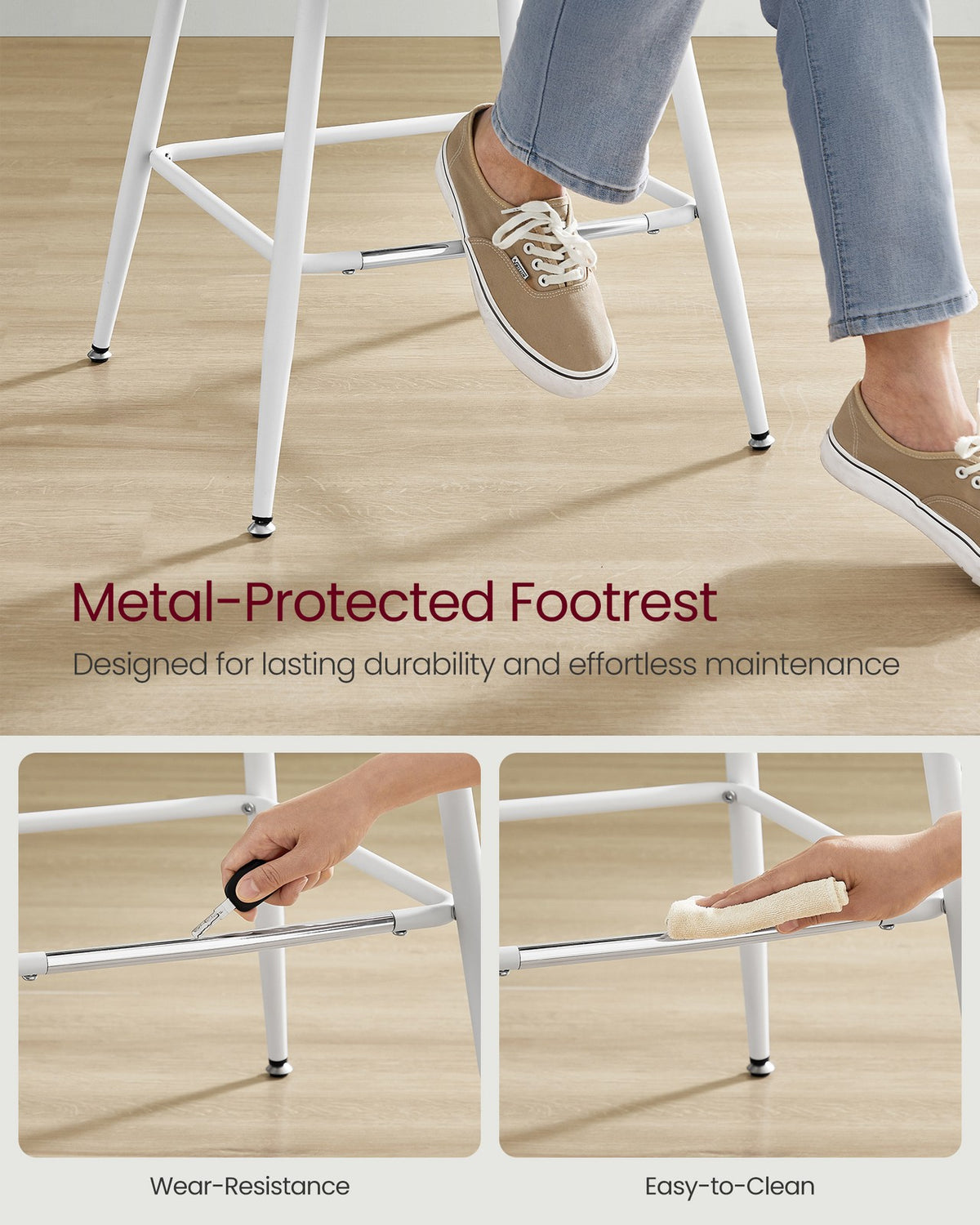 Synthetic Leather Bar Stools With Back - product photo 04