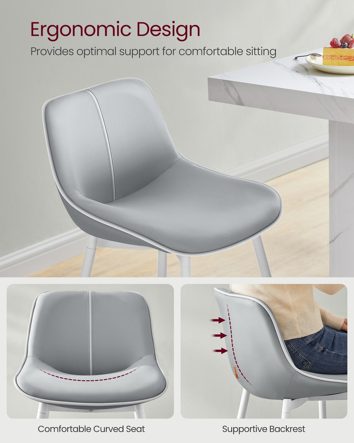 Synthetic Leather Bar Stools With Back - product photo 119
