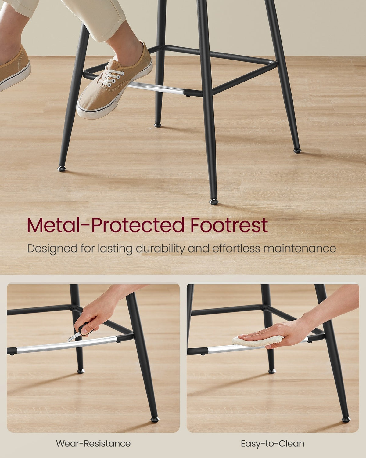 Synthetic Leather Bar Stools With Back - product photo 24