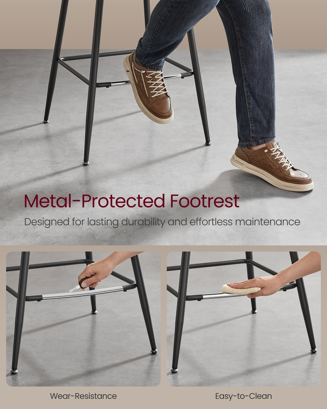 Synthetic Leather Bar Stools With Back - product photo 62