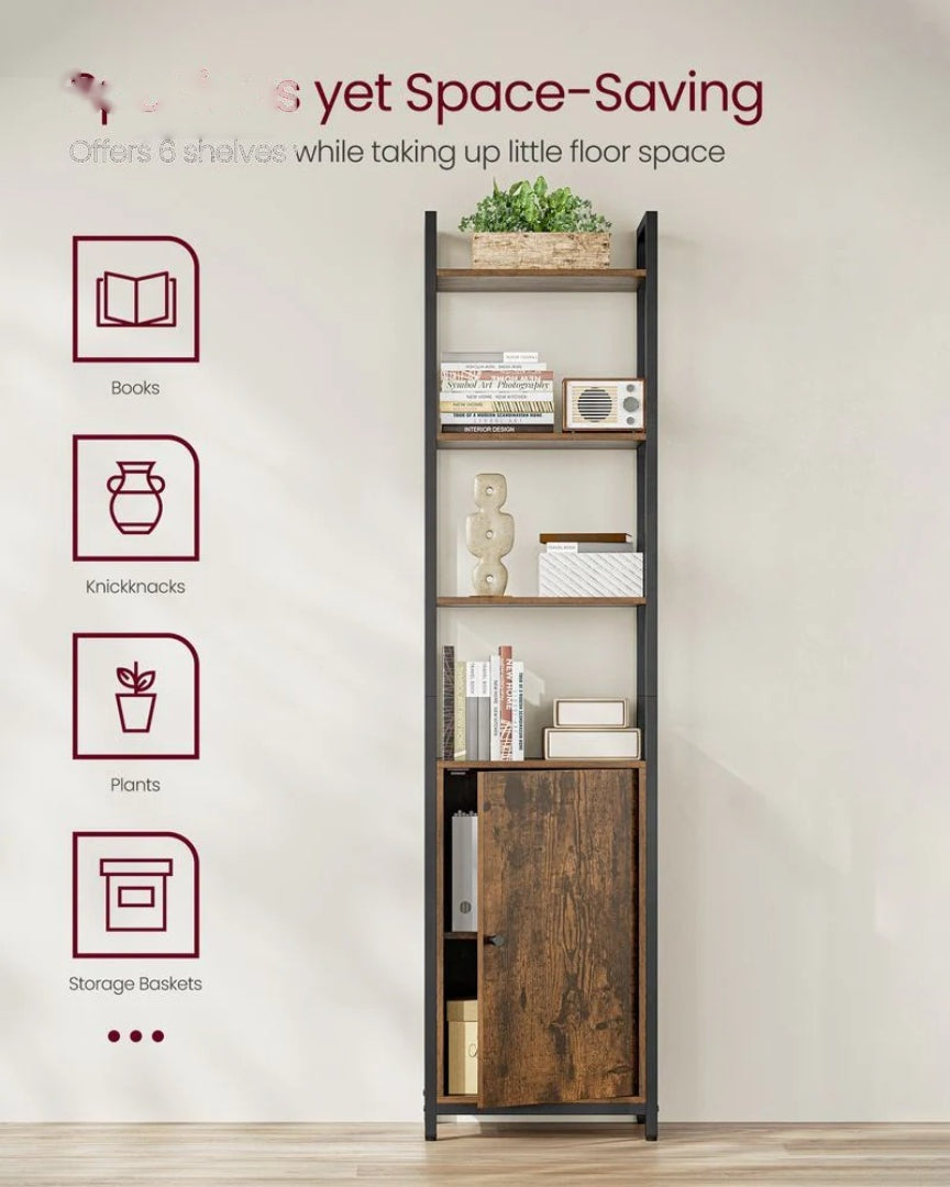 6 Tier Bookcase With Door – product view 4 | Ridgefield Furniture