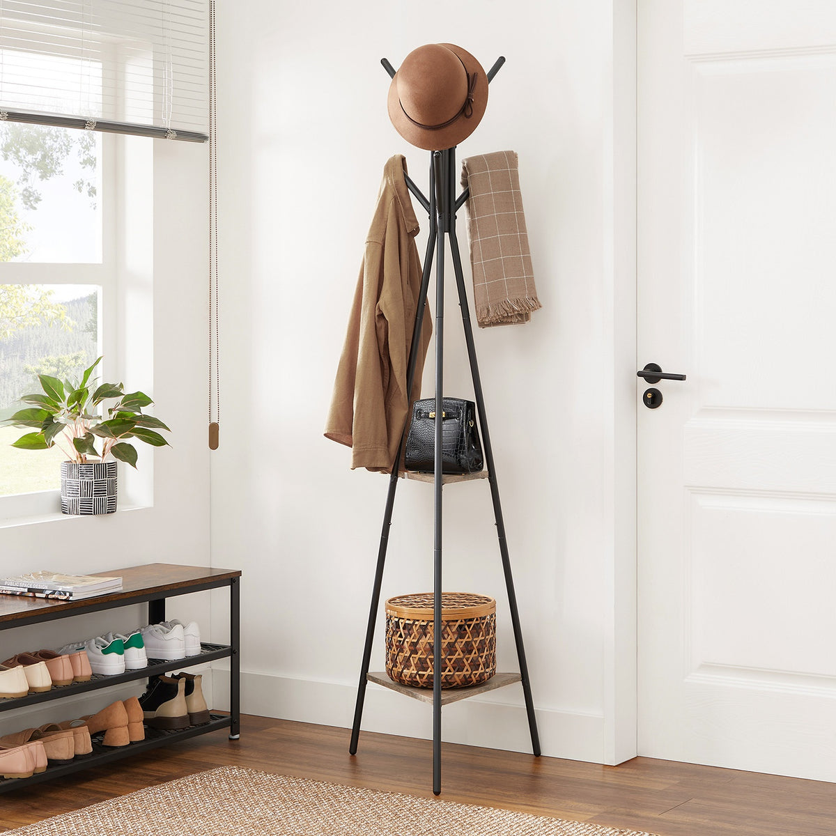 Tapered Triangle Coat Rack Stand - product photo 10