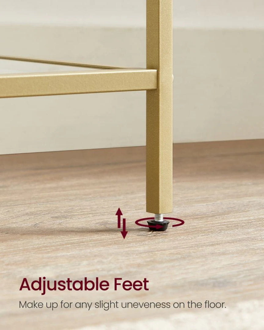 Tempered Glass Bookcase 4 Or 5 Tier Slim Shelving Unit – product view 21 | Ridgefield Furniture