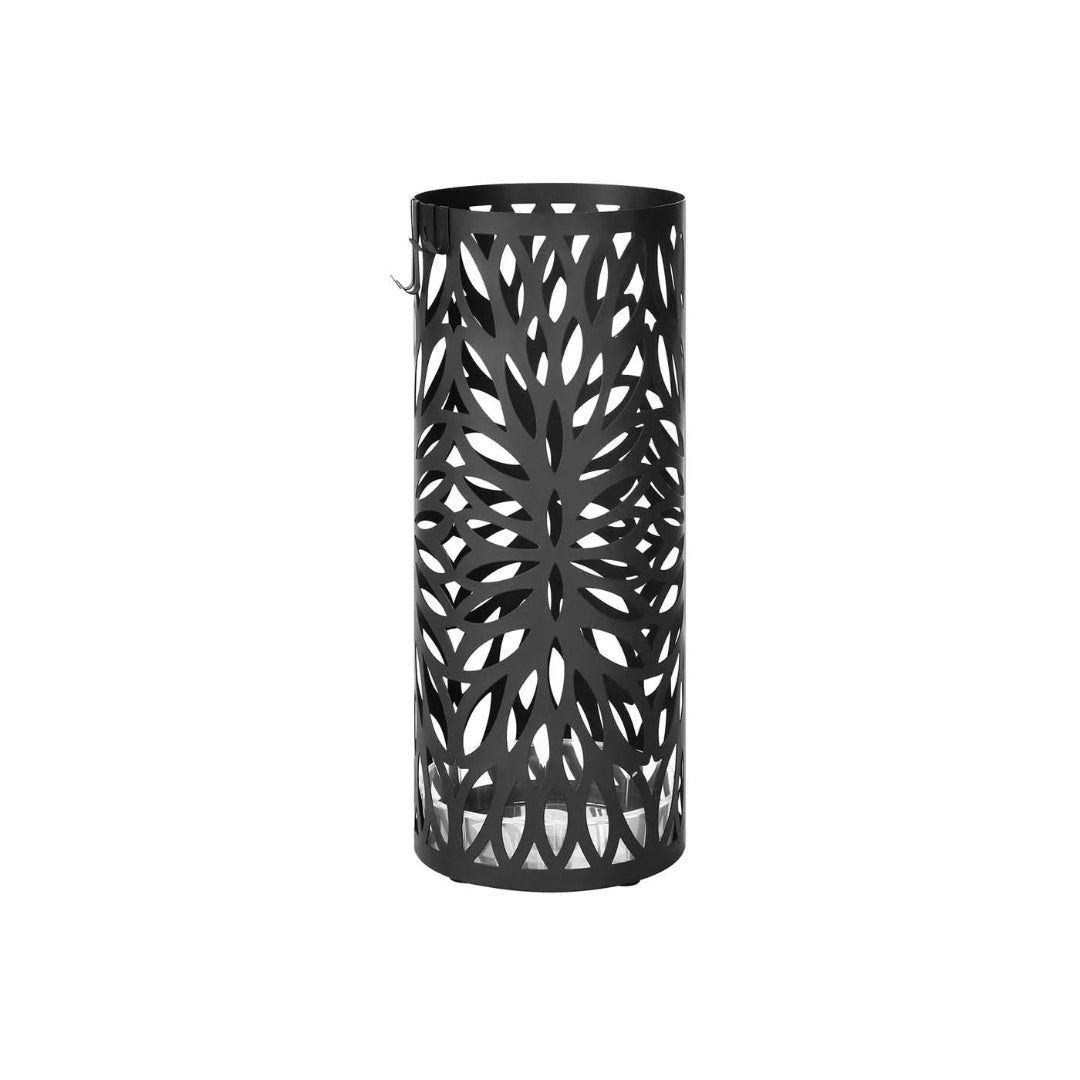 Steel Umbrella Stand With Drip Tray & Hollow Design Storage Rack – product view 1 | Ridgefield Furniture