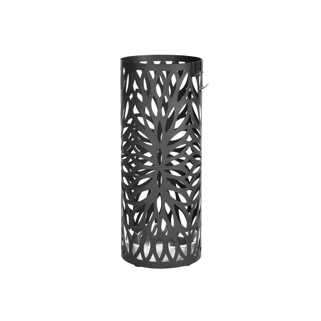 Steel Umbrella Stand With Drip Tray & Hooks For Canes Storage – product view 1 | Ridgefield Furniture
