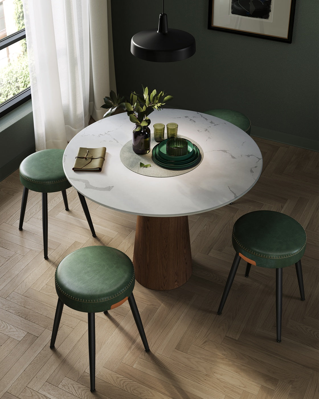 Upholstered Kitchen Stools - product photo 03