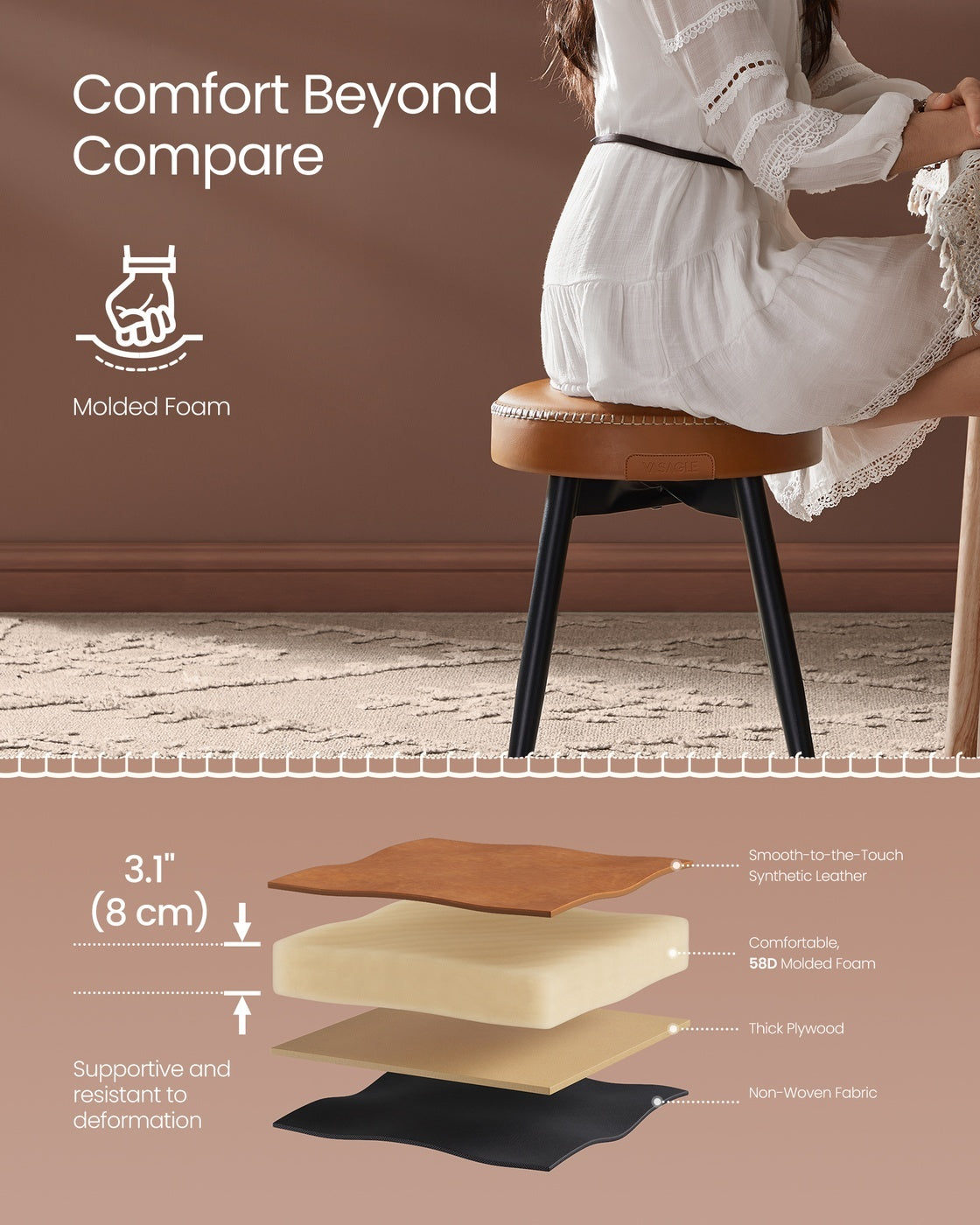 Upholstered Kitchen Stools - product photo 15