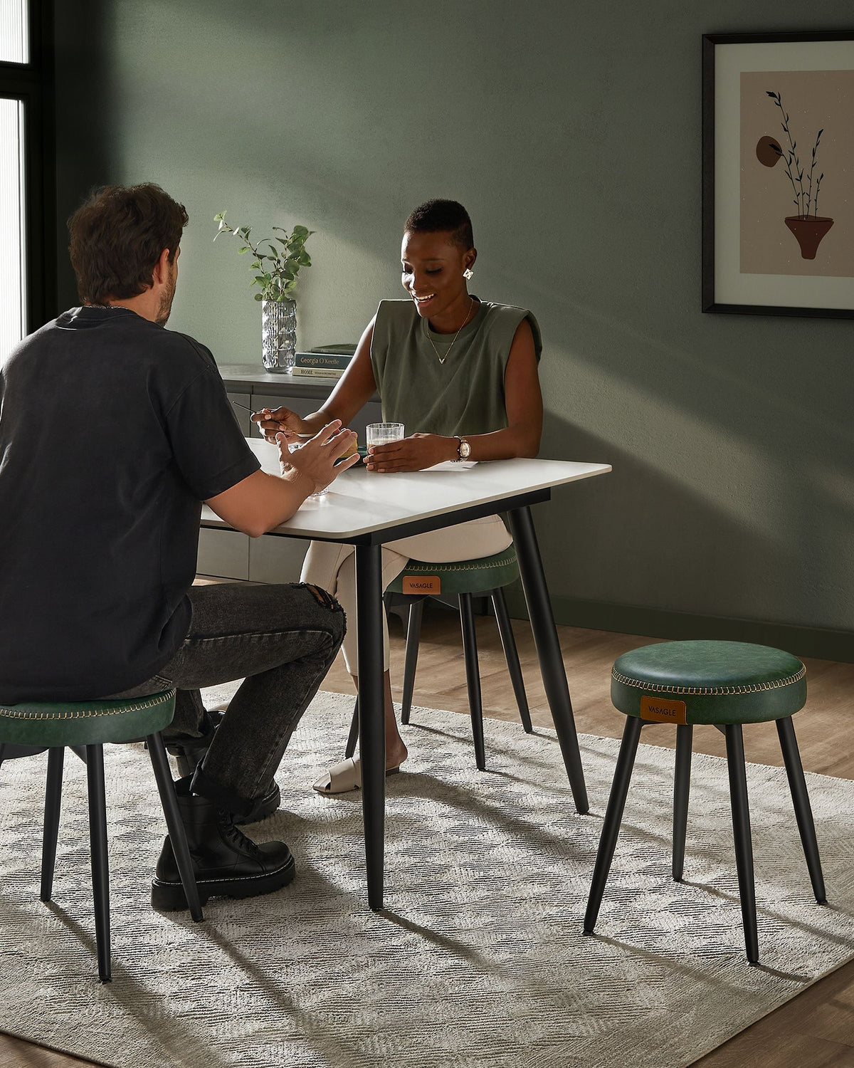 Upholstered Kitchen Stools With Steel Legs, Set Of 1, 2 Or 4 - product photo 63