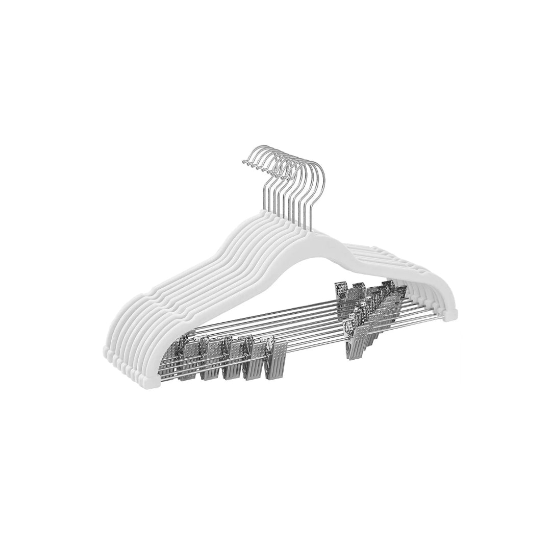 Velvet Pants Hangers With Adjustable Clips Set – product view 1 | Ridgefield Furniture