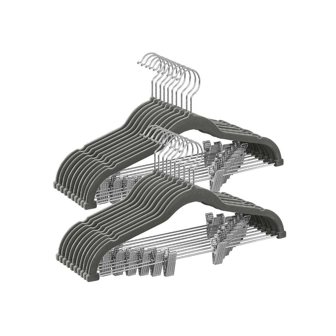 Velvet Pants Hangers With Adjustable Clips Set – product view 2 | Ridgefield Furniture