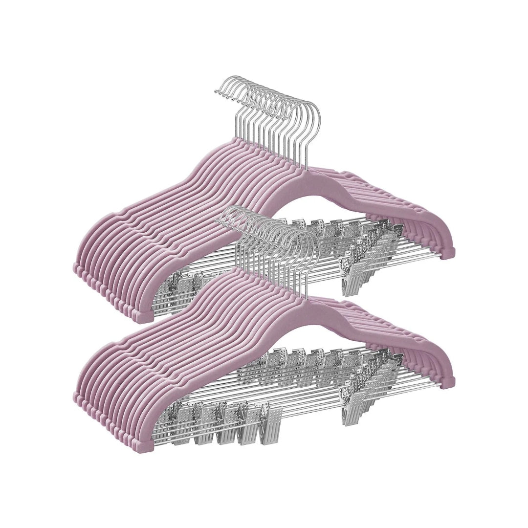 Velvet Pants Hangers With Adjustable Clips Set – product view 7 | Ridgefield Furniture
