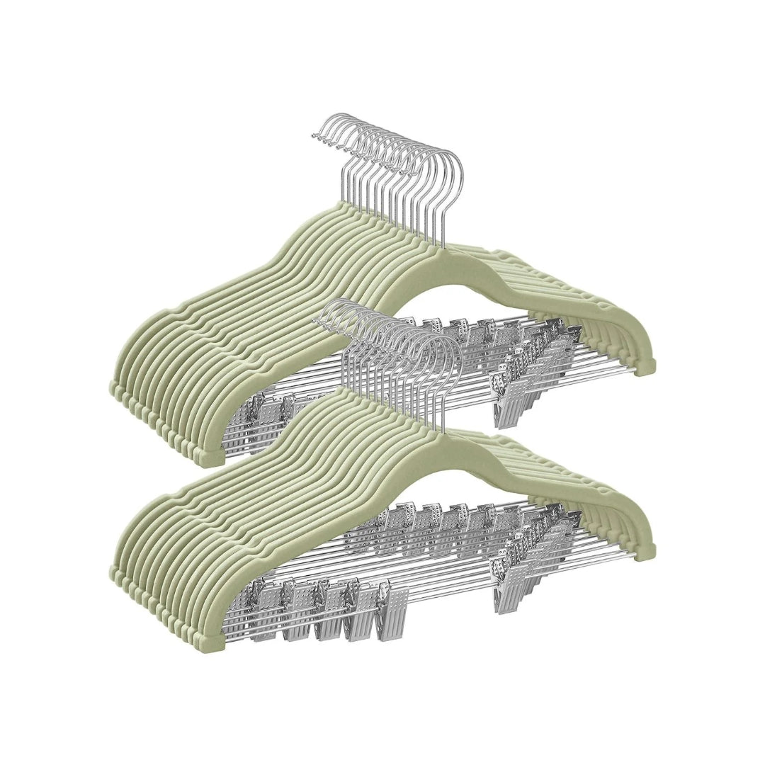Velvet Pants Hangers With Adjustable Clips Set – product view 8 | Ridgefield Furniture