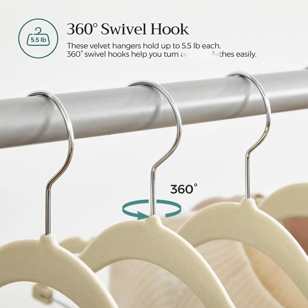 Velvet Pants Hangers With Adjustable Clips Set – product view 23 | Ridgefield Furniture