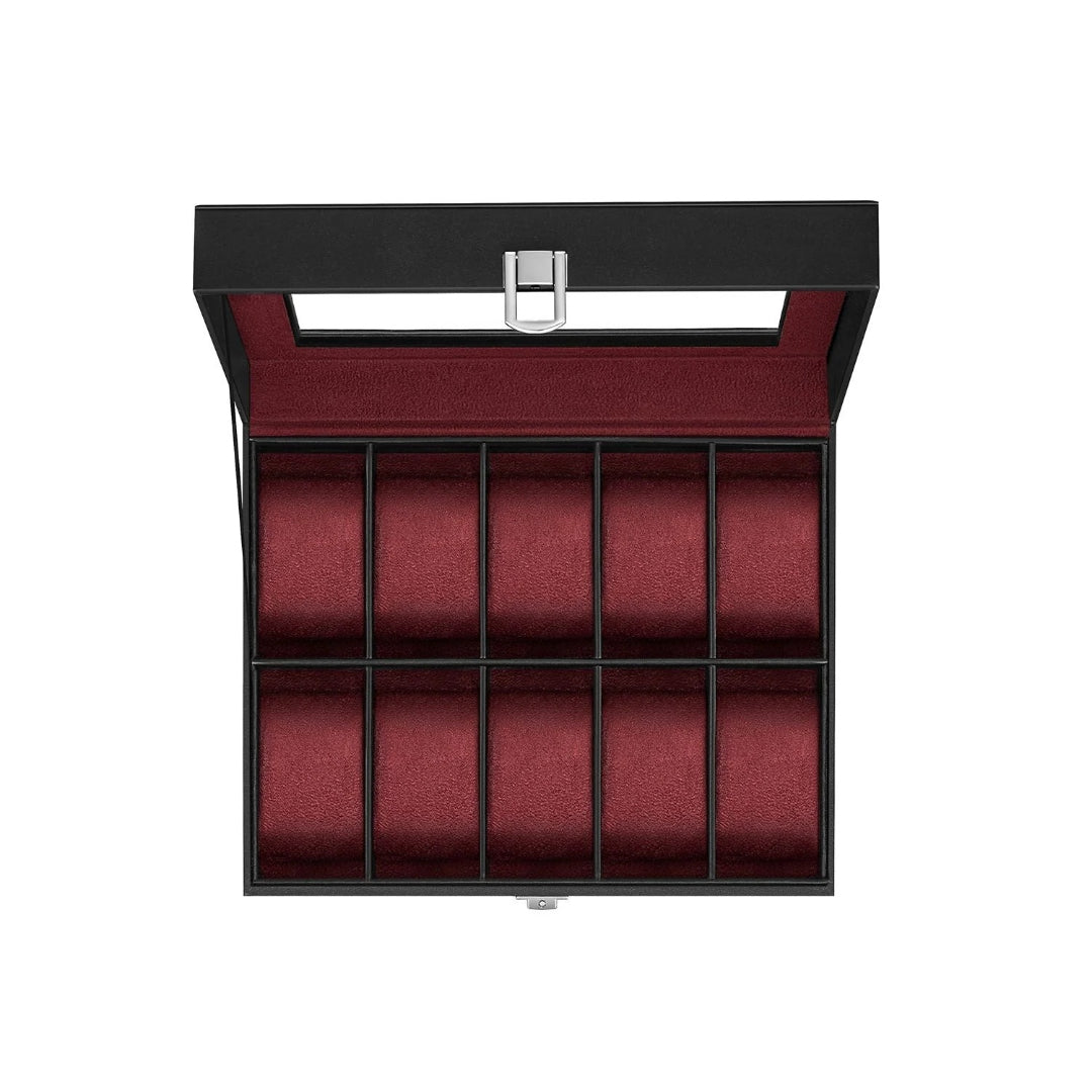 Watch Storage Case With Glass Lid 10 Slot Organizer – product view 4 | Ridgefield Furniture