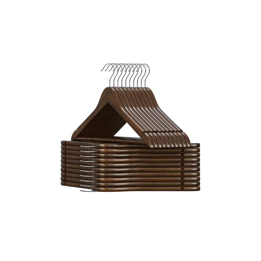 Wood Coat Hangers 20 Pack With Shoulder Notches – product view 4 | Ridgefield Furniture