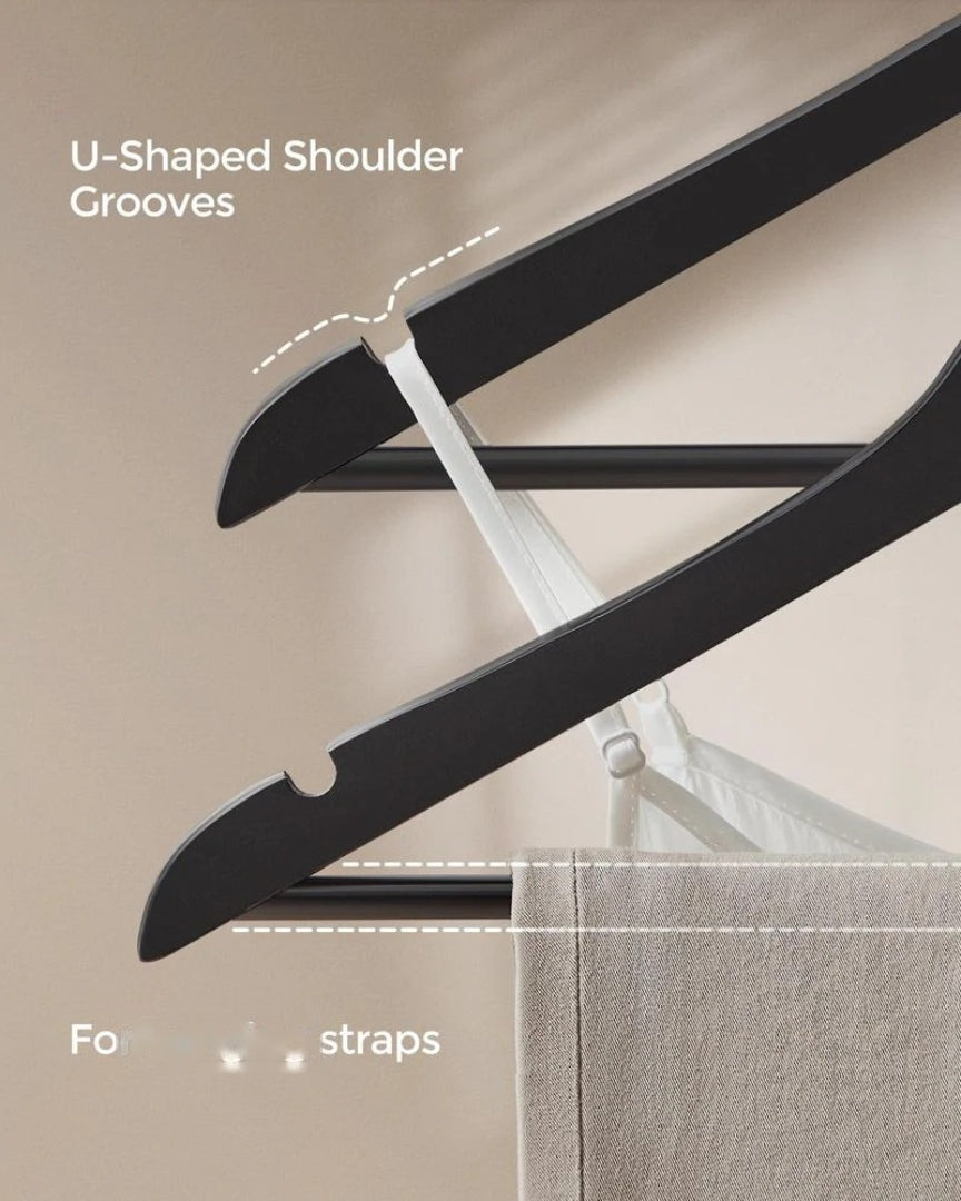 Wood Coat Hangers 20 Pack With Shoulder Notches – product view 8 | Ridgefield Furniture