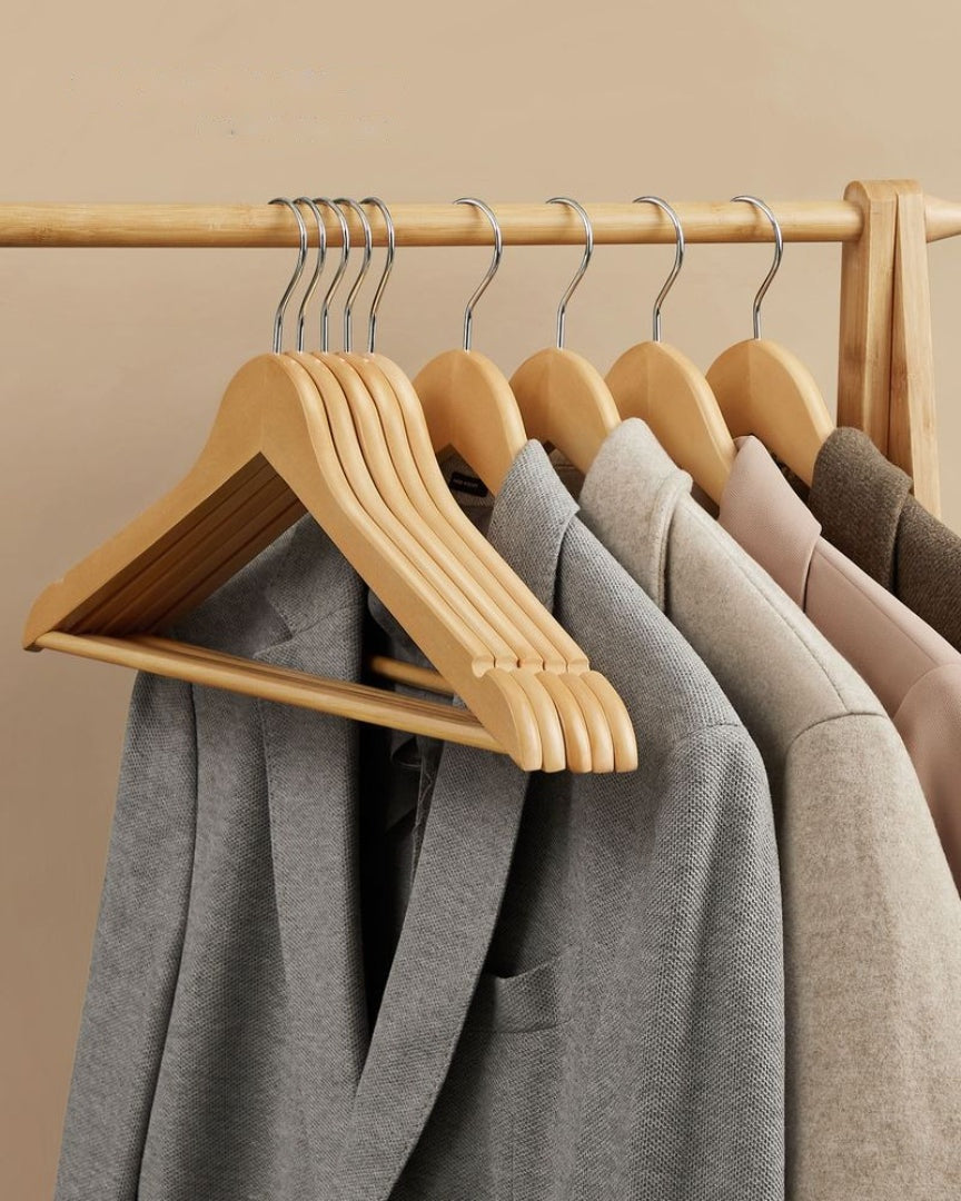 Wood Coat Hangers 20 Pack With Shoulder Notches – product view 11 | Ridgefield Furniture