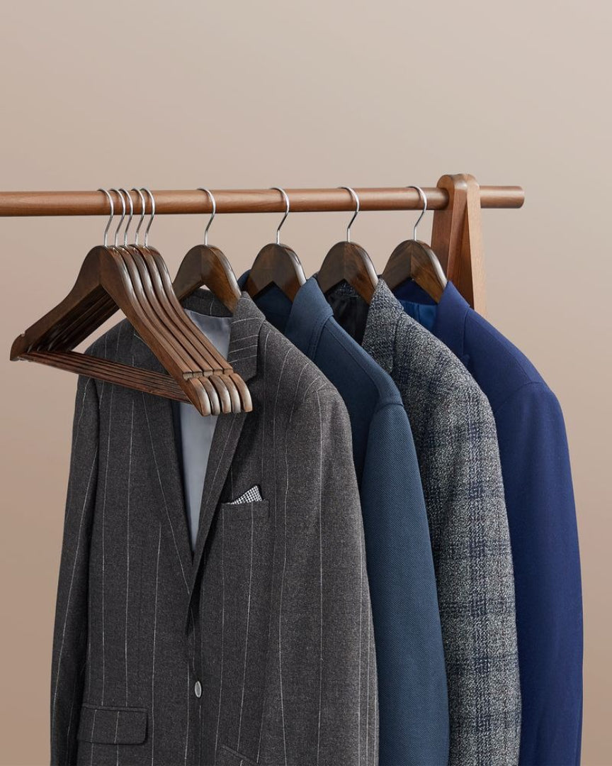 Wood Coat Hangers 20 Pack With Shoulder Notches – product view 20 | Ridgefield Furniture