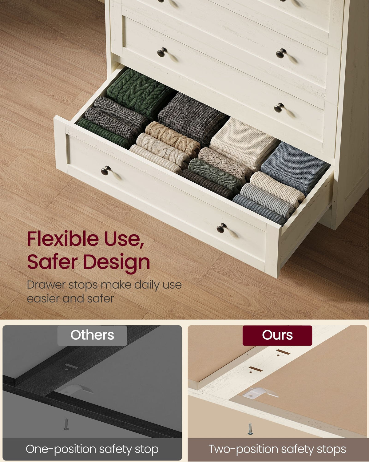 Wood Dresser With Spacious Drawer Storage - product photo 04