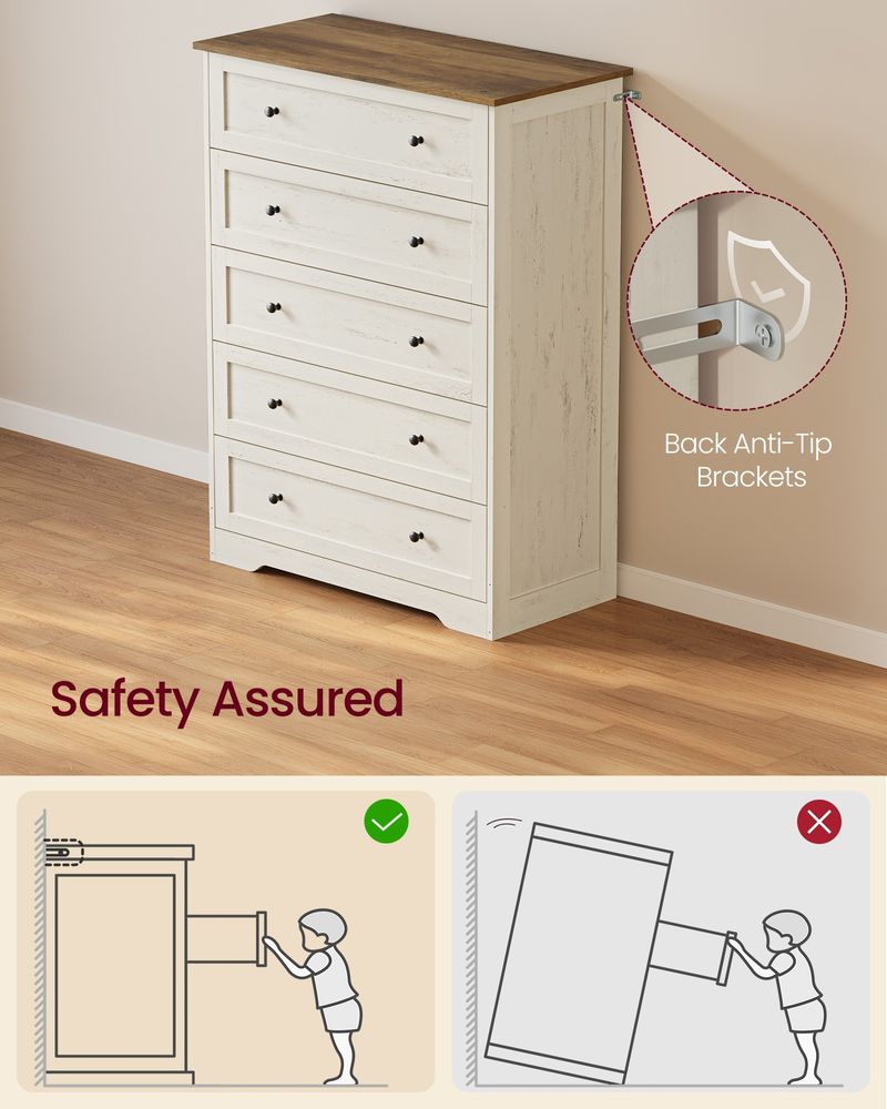 Wood Dresser With Spacious Drawer Storage - product photo 06