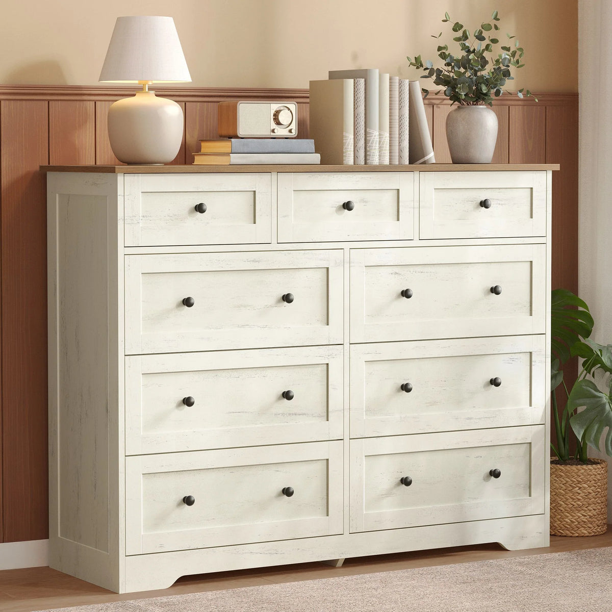 Wood Dresser With Spacious Drawer Storage - ULTS683WJ01S