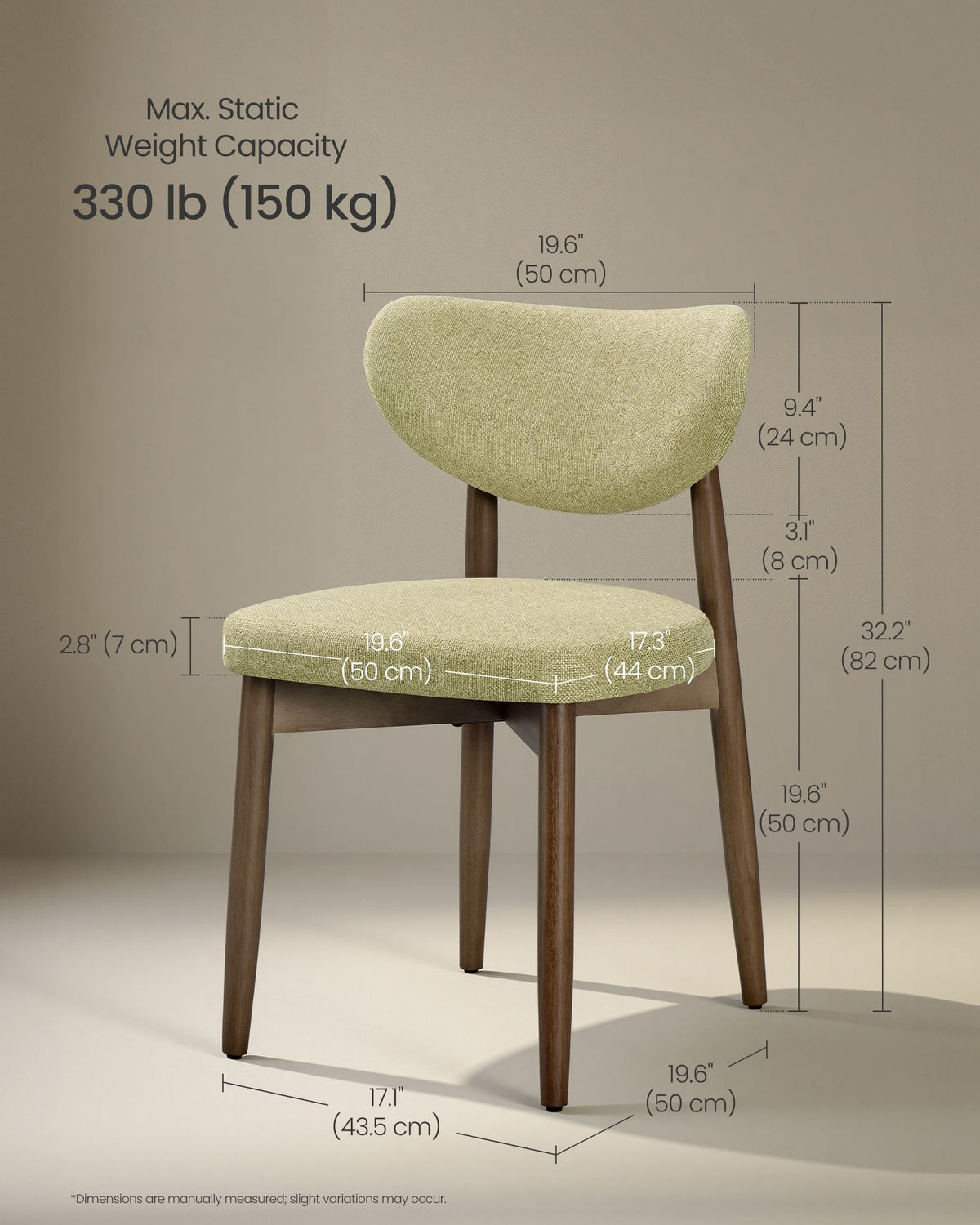 Wooden Dining Chairs Set Of 2, 4 Or 6 With Padded Seat, 330 lb Capacity - product photo 15
