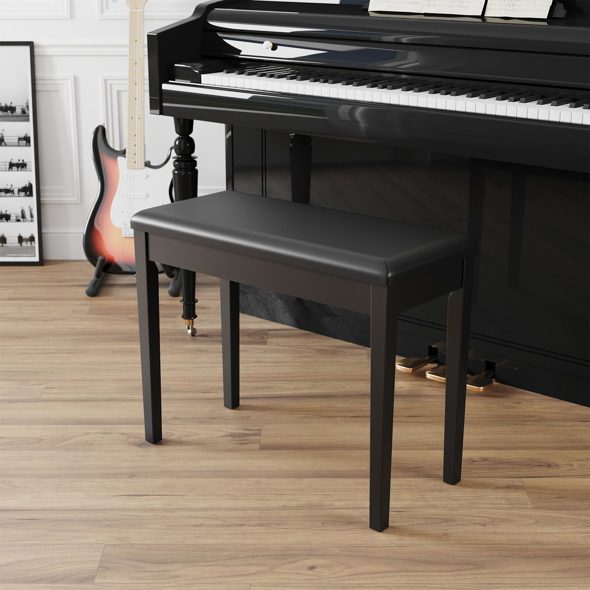 Wooden Duet Piano Bench - product photo 04