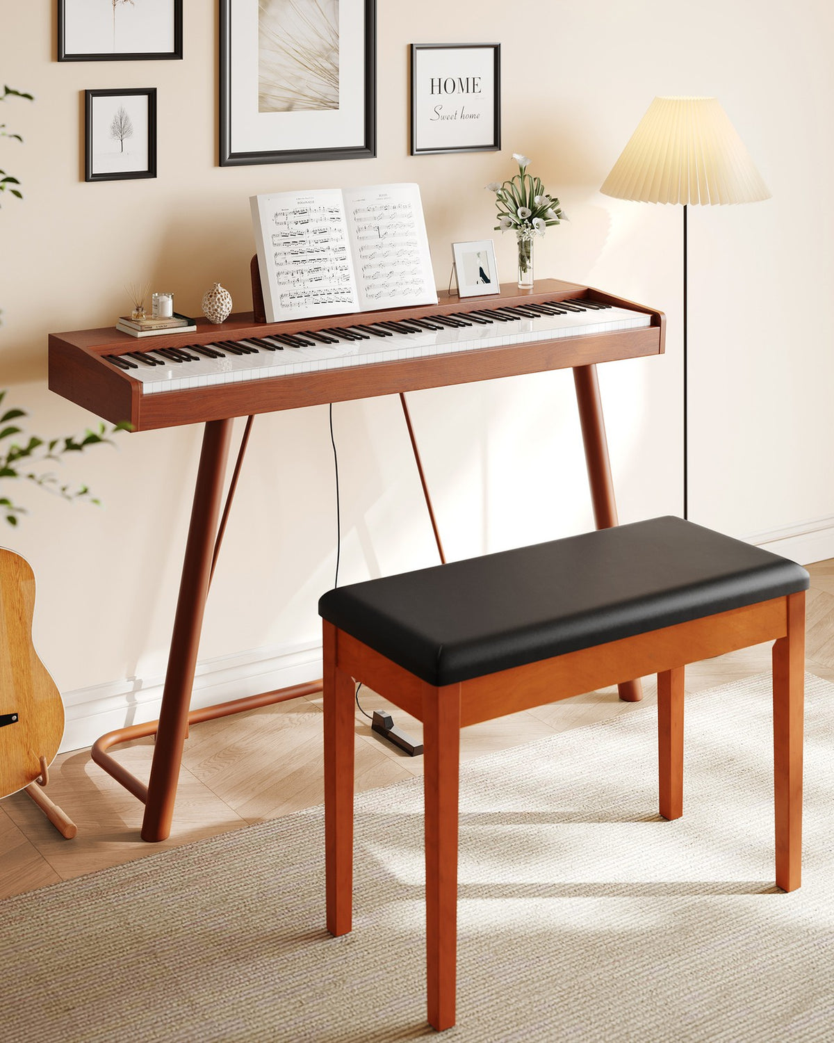 Wooden Duet Piano Bench - product photo 11